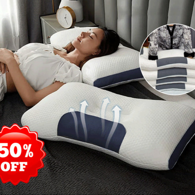 LuxiRest Antibacterieel Massagekussen | Ergonomische Neksteun voor een Verkwikkende Slaap en Ontspanning