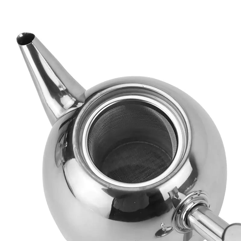 RVS Theepot met Zeef – TeaElegance