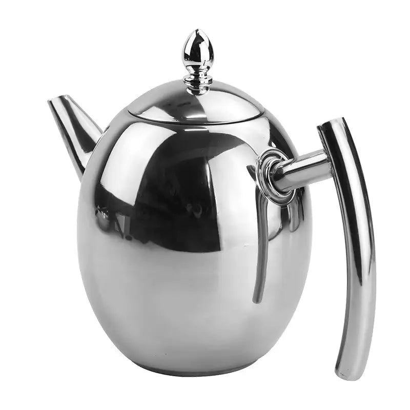 RVS Theepot met Zeef – TeaElegance