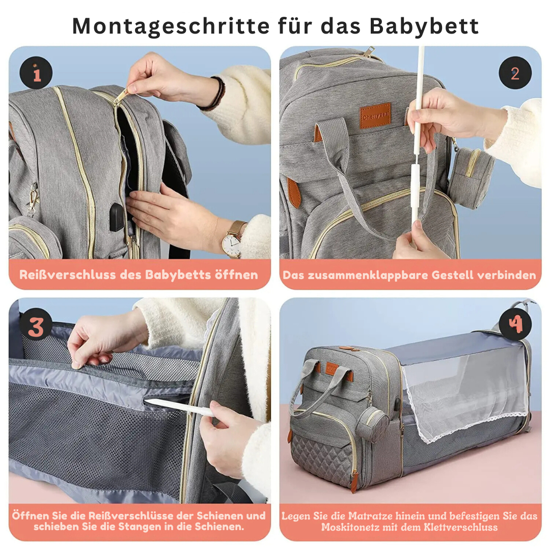 2-in-1 Baby Rugzak met Verschoonbed