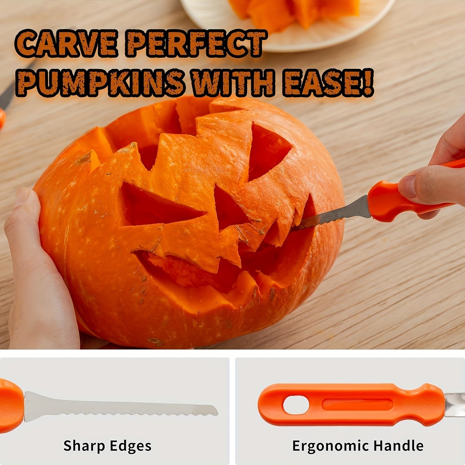 Halloween Pompoen Snijset voor Eenvoudig Gesneden Pompoenen | Herbruikbare Gereedschappen