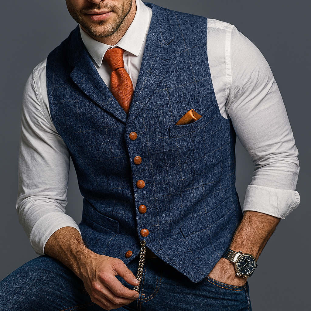 Formele V-hals Vest - Dubbelrij en tijdloze elegantie