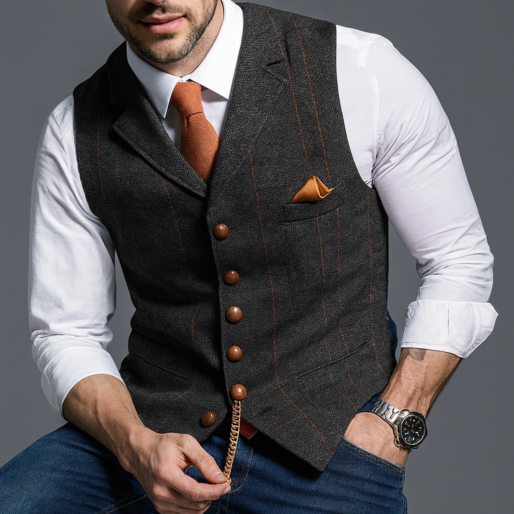 Formele V-hals Vest - Dubbelrij en tijdloze elegantie