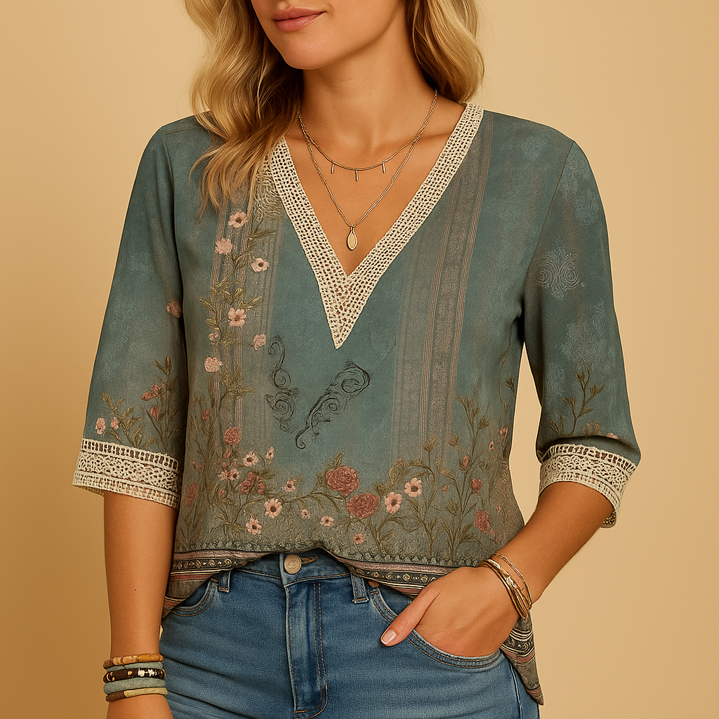 Lunaria Damesblouse – Elegant, Comfortabel en Tijdloos