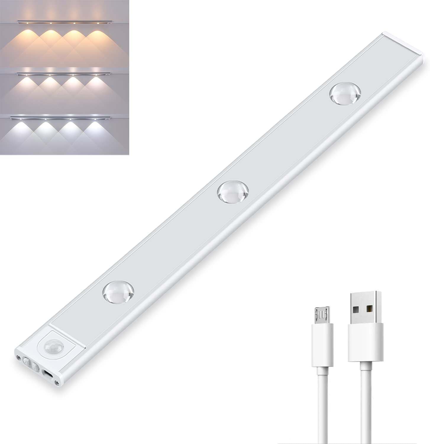 Draadloze LED-lamp met bewegingssensor | Oplaadbaar, dimbaar & 3 kleuren