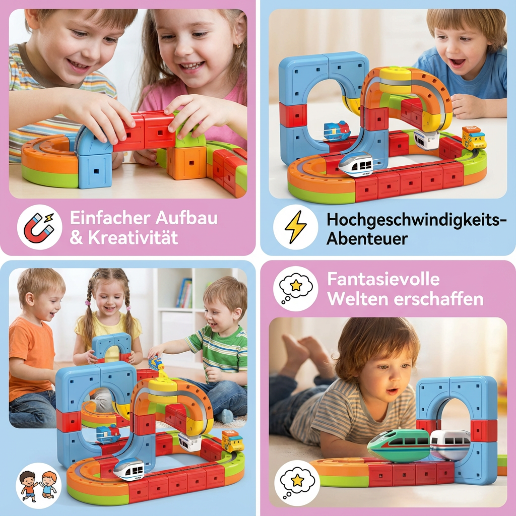 Magnetische Kubustreinset Kinderspeelgoed