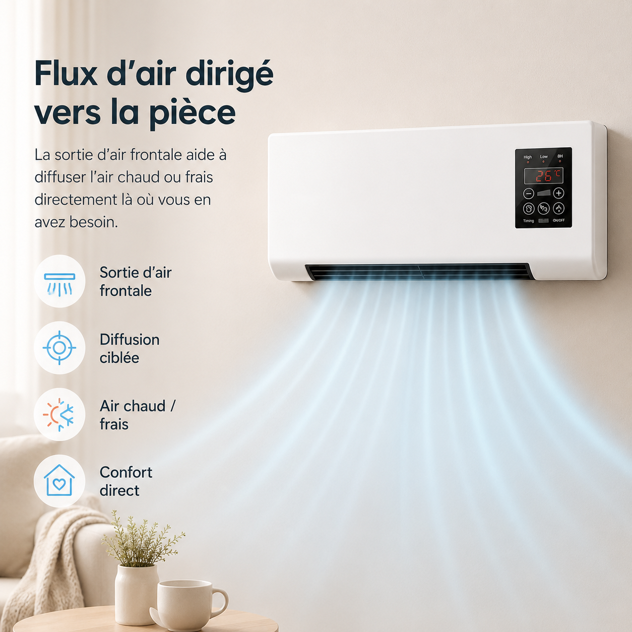 Klimaatbeheersing | Verwarming en Koeling | Muurmontage met Afstandsbediening