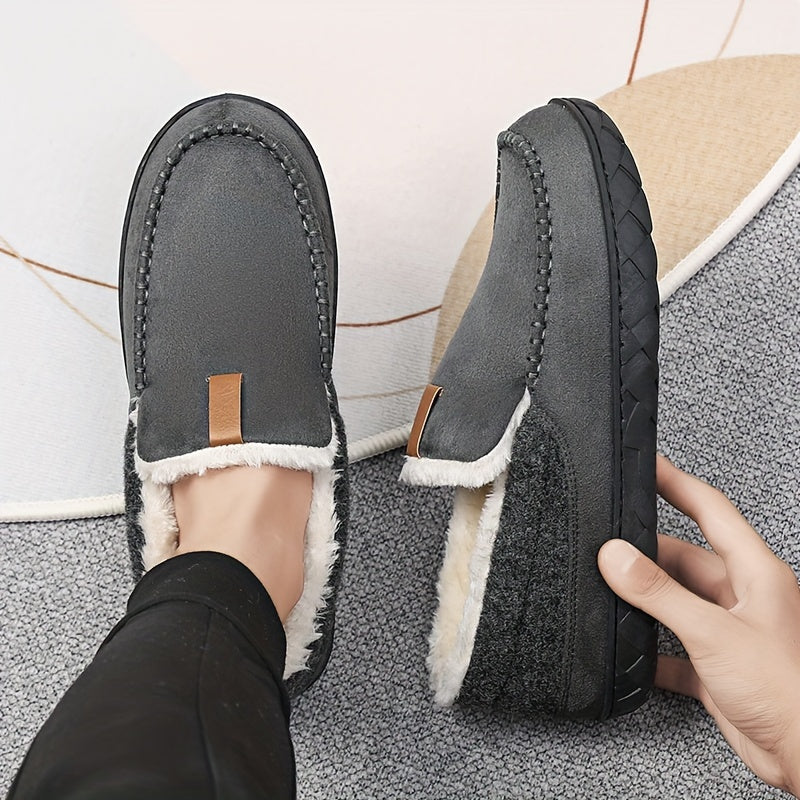 Winter Slippers voor Heren – Warme Schapenvacht Slippers voor Thuis