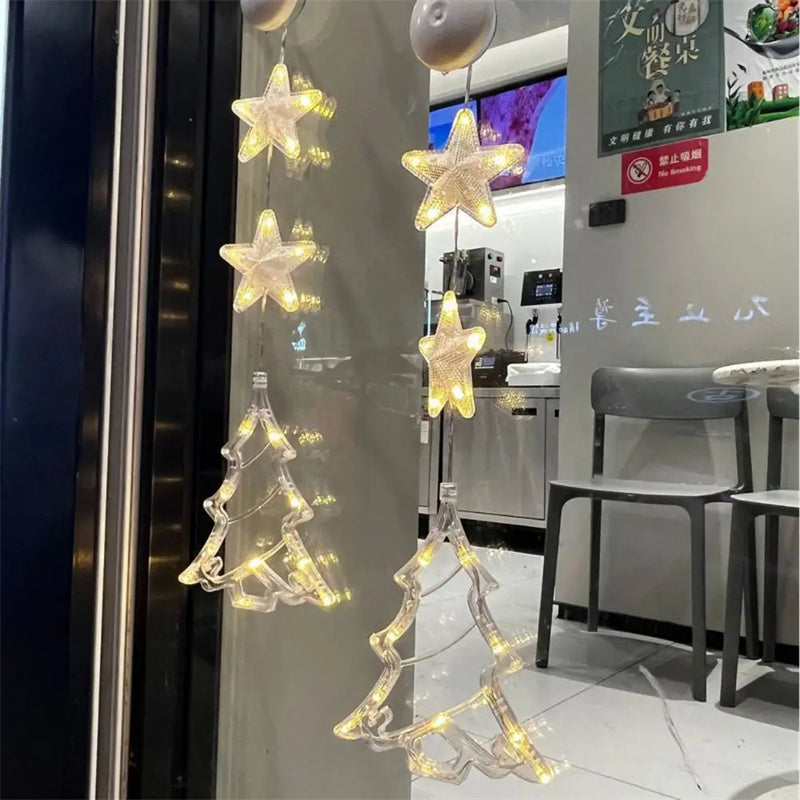 Kerstvensterverlichting met zuignap