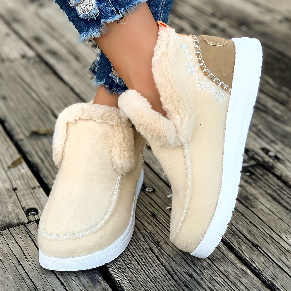 PlucheWarm Dameshuisschoenen – Antislip en Superzachte Wintervoering