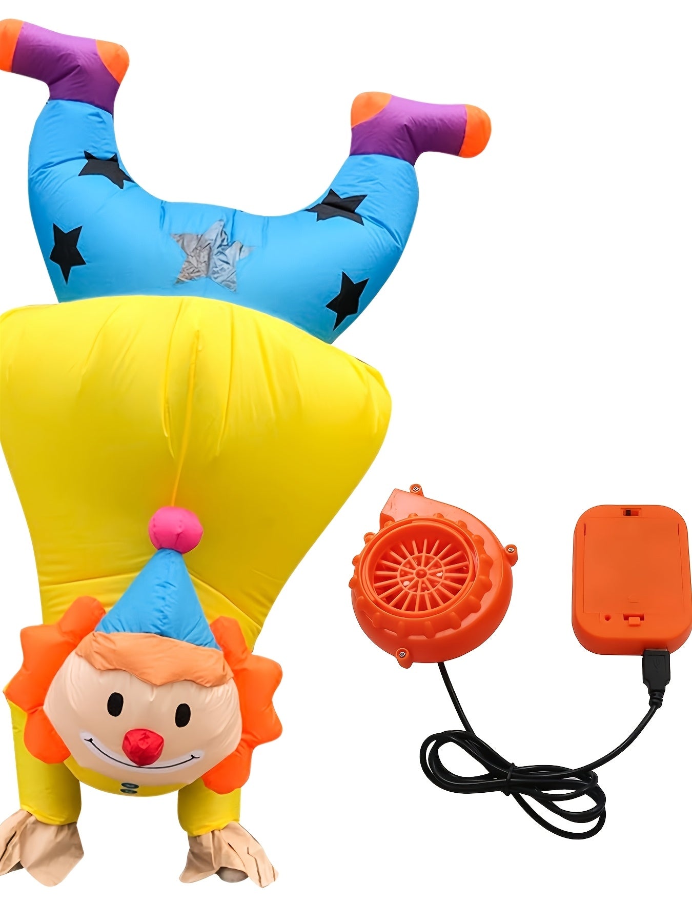 Grappig Opblaasbaar Halloween Clown Kostuum | Volwassen Opblaaspak