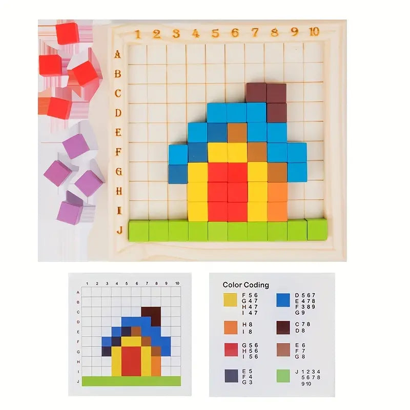 Montessori Houten Kleurenletters en Cijfers Spel