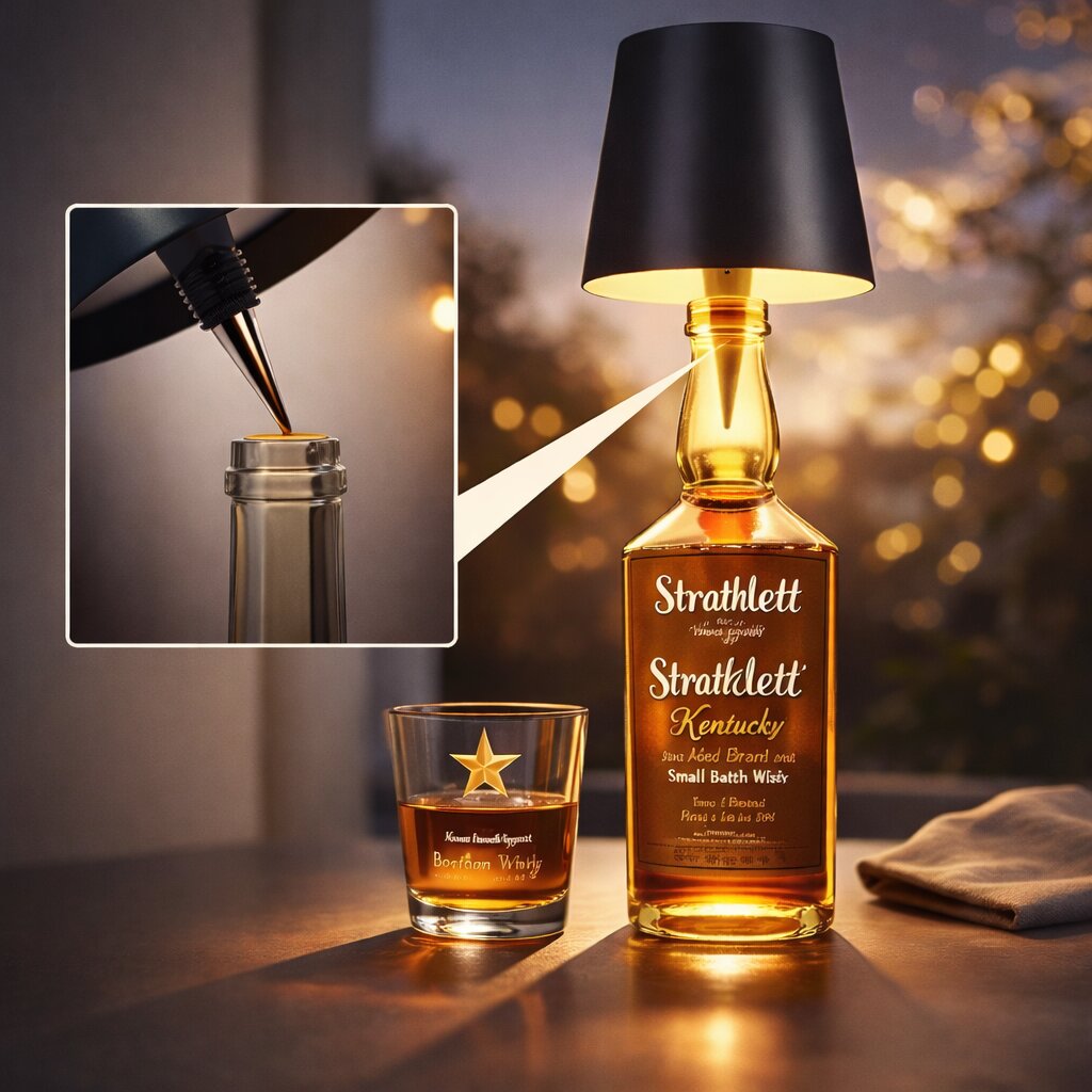 Flaschenlicht | Fles als Tafellamp | Accu Tafellamp | Flesstop | LumiFles