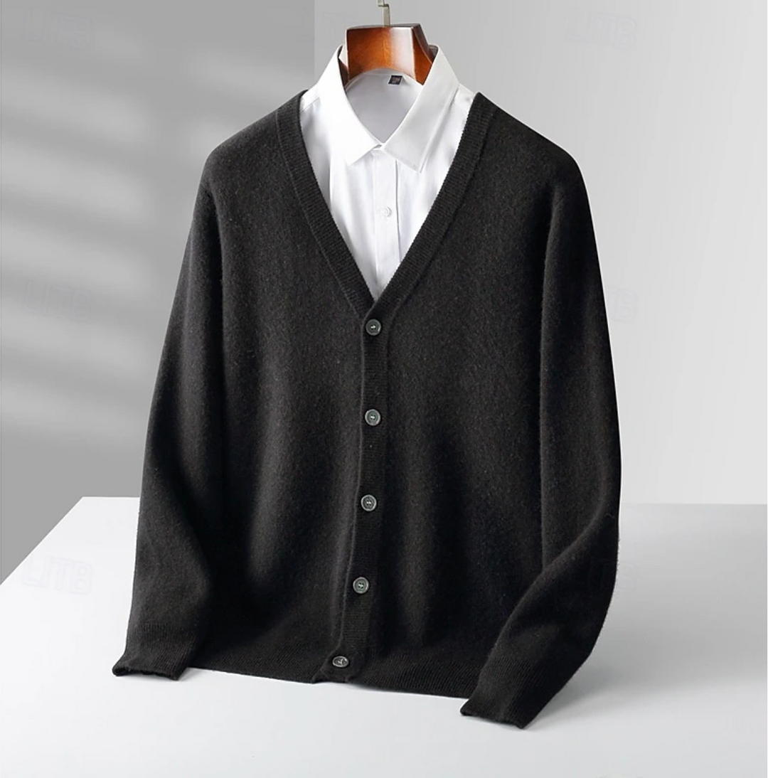 Heren Vest ClassicKnit – Tijdloos gebreid vest met V-hals en knoopsluiting
