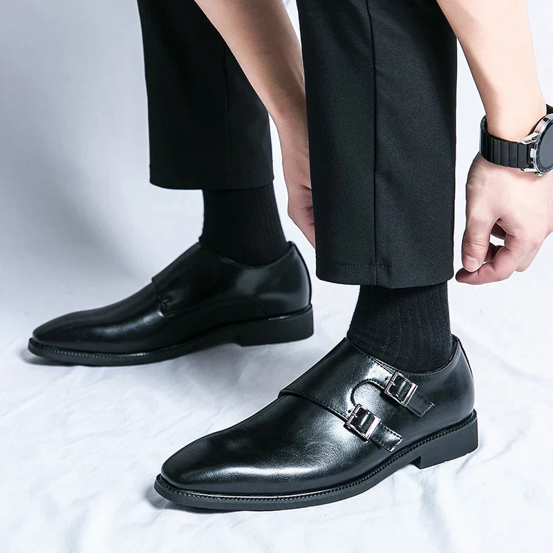Heren Leren Monkstrap Schoenen ClassicStep – Stijlvolle Elegante Schoenen van Echt Leer