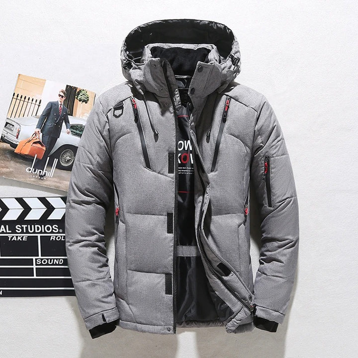 Heren Winterjacke PolarGuard – Winddichte Gewatteerde Jas met Capuchon