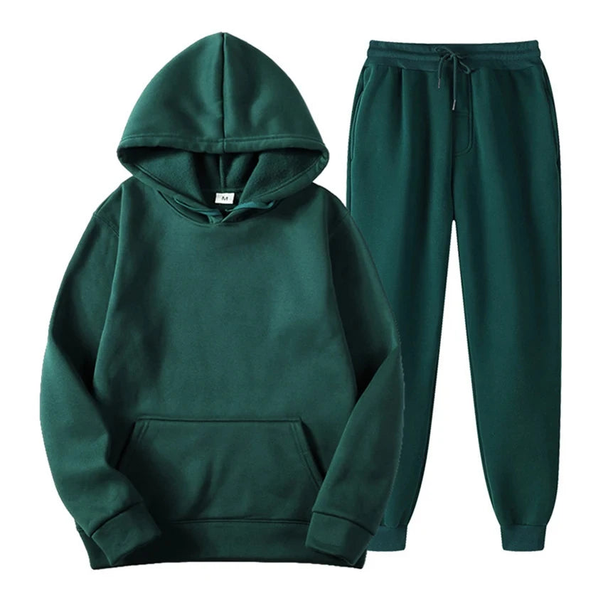 Heren Lounge Set – Comfortabele Katoenen Twee-delige Outfit met Moderne Snit