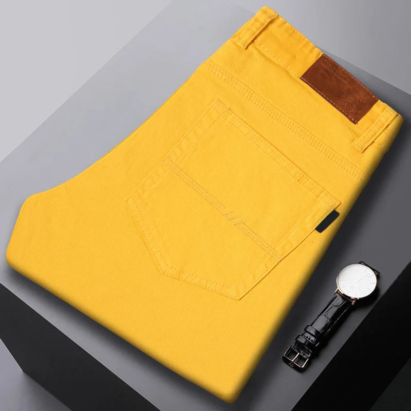 Heren Comfort Denim Jeans van hoogwaardige materialen in vijf kleuren