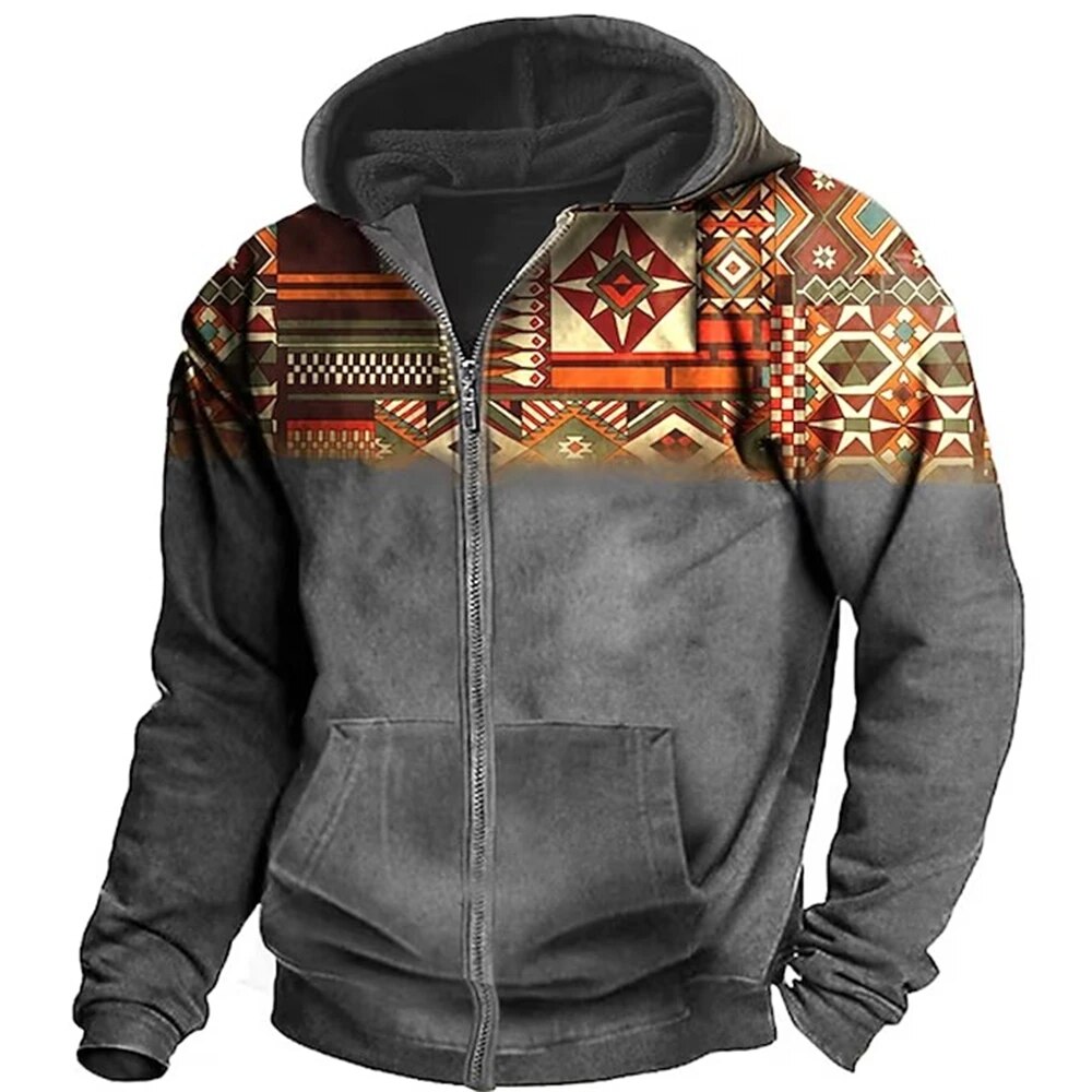 Unieke en stijlvolle herenhoodie met rits voor ultiem comfort en casual elegantie | Alexander