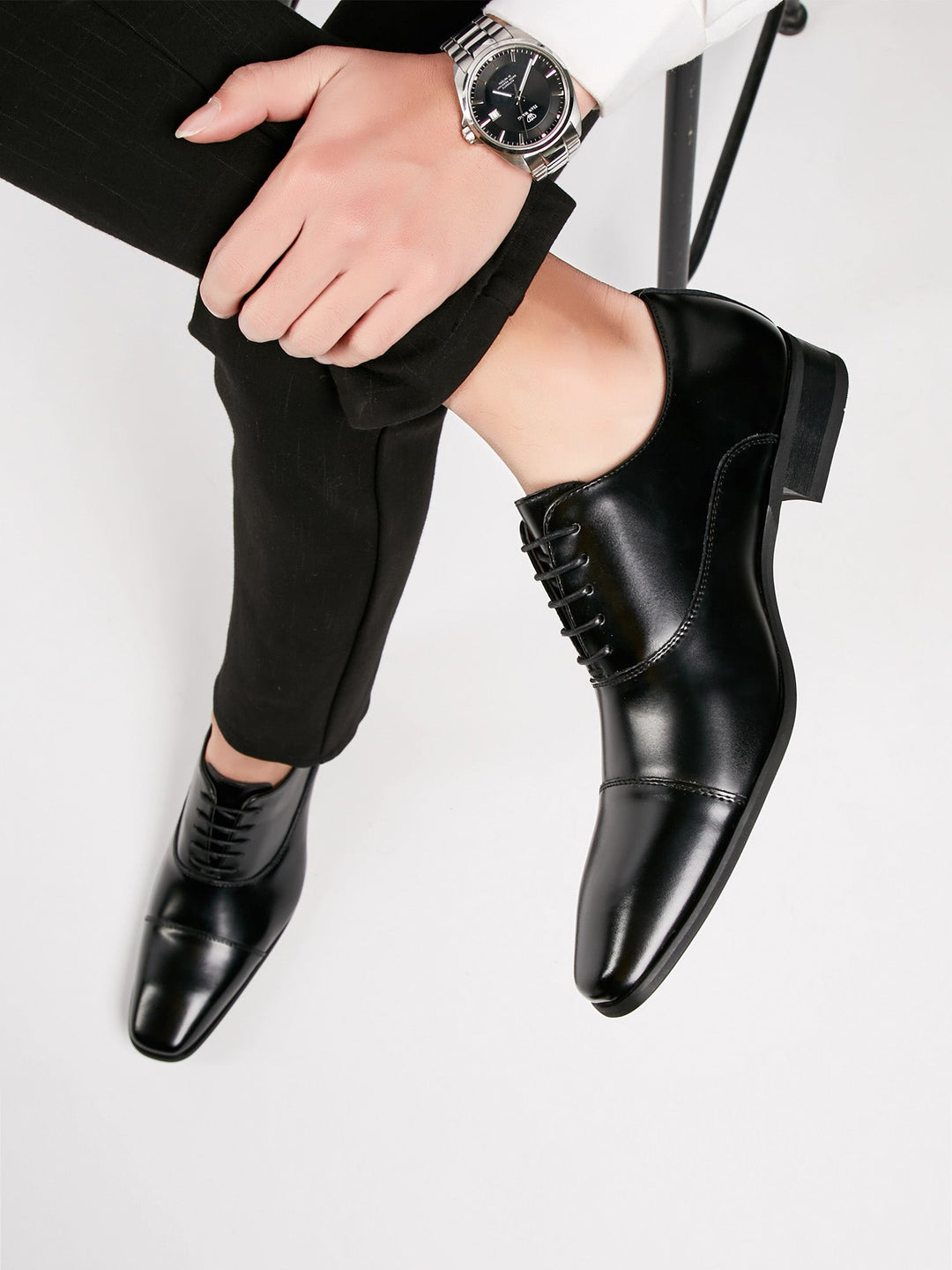 Heren Veterschoenen | Echt Leer | Gepolijste Afwerking & Klassiek Design | Formeel & Comfortabel