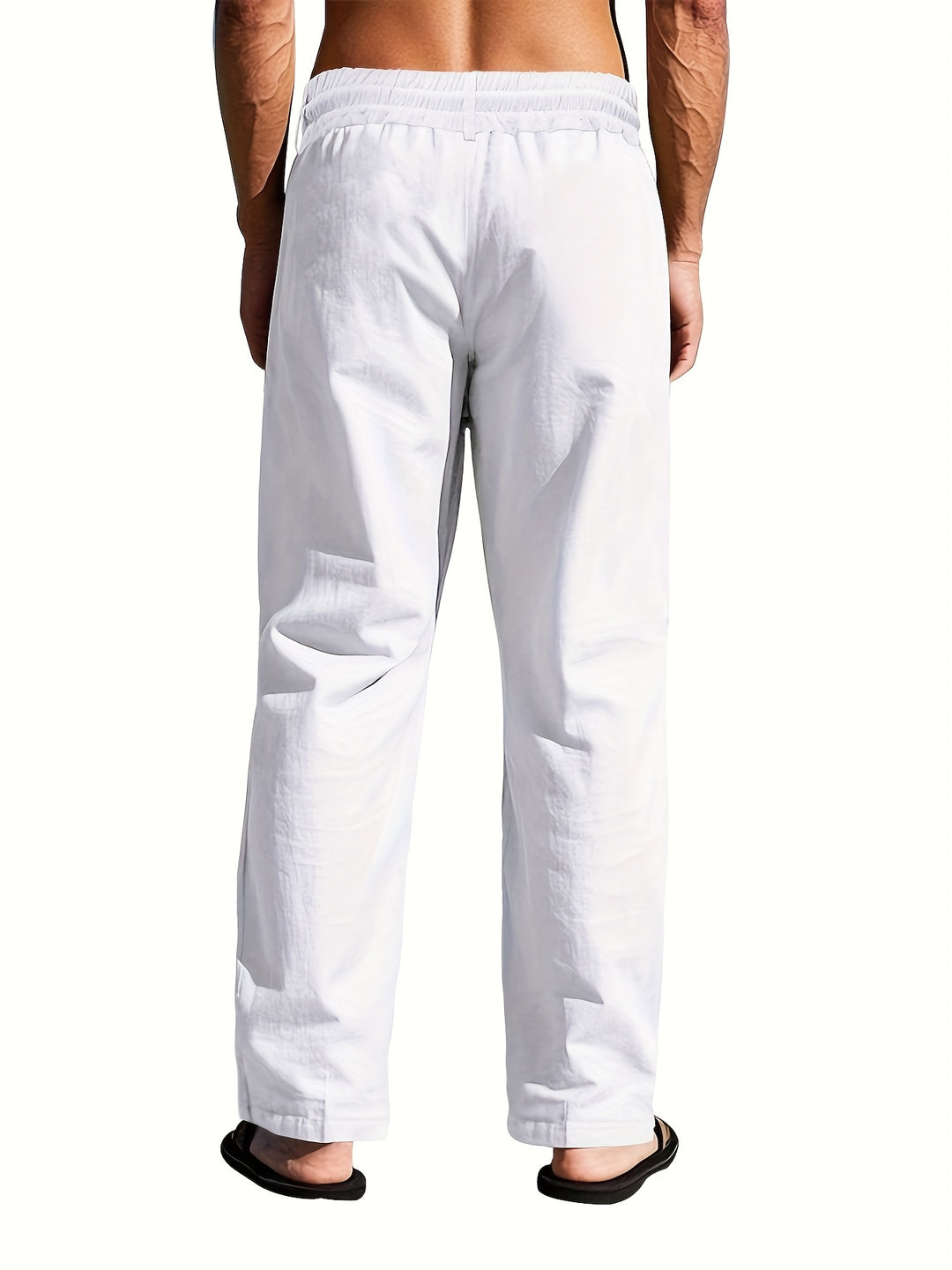 Heren Linnenbroek BreezeFit – Ademend zomercomfort met multi-knop ontwerp