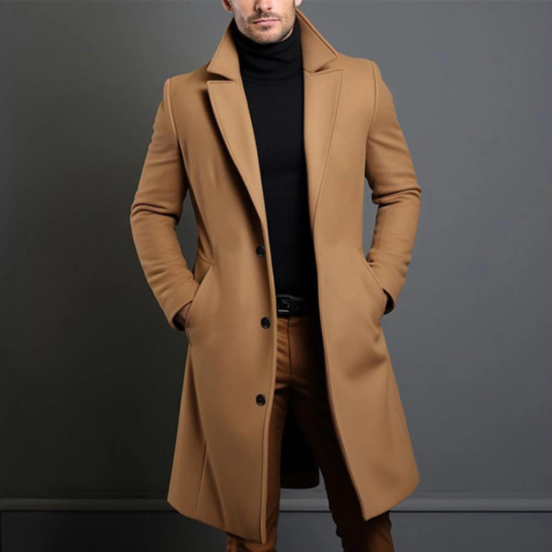 Winterjas Heren | Luxe Gebreide lange jas | Superieure Warmte