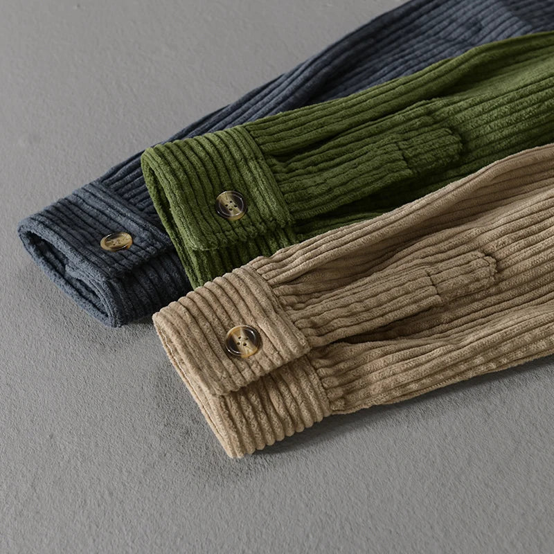 Heren Corduroy Overhemd | Retro & Trendy | Dik & Comfortabel