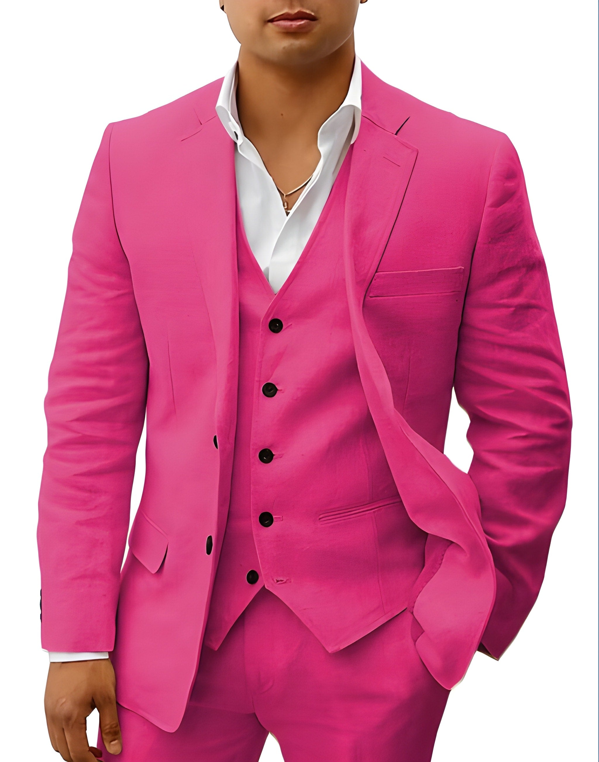 Heren Linnen Pak SummerEase – 3-delig Ademend Zomeroutfit met Vest