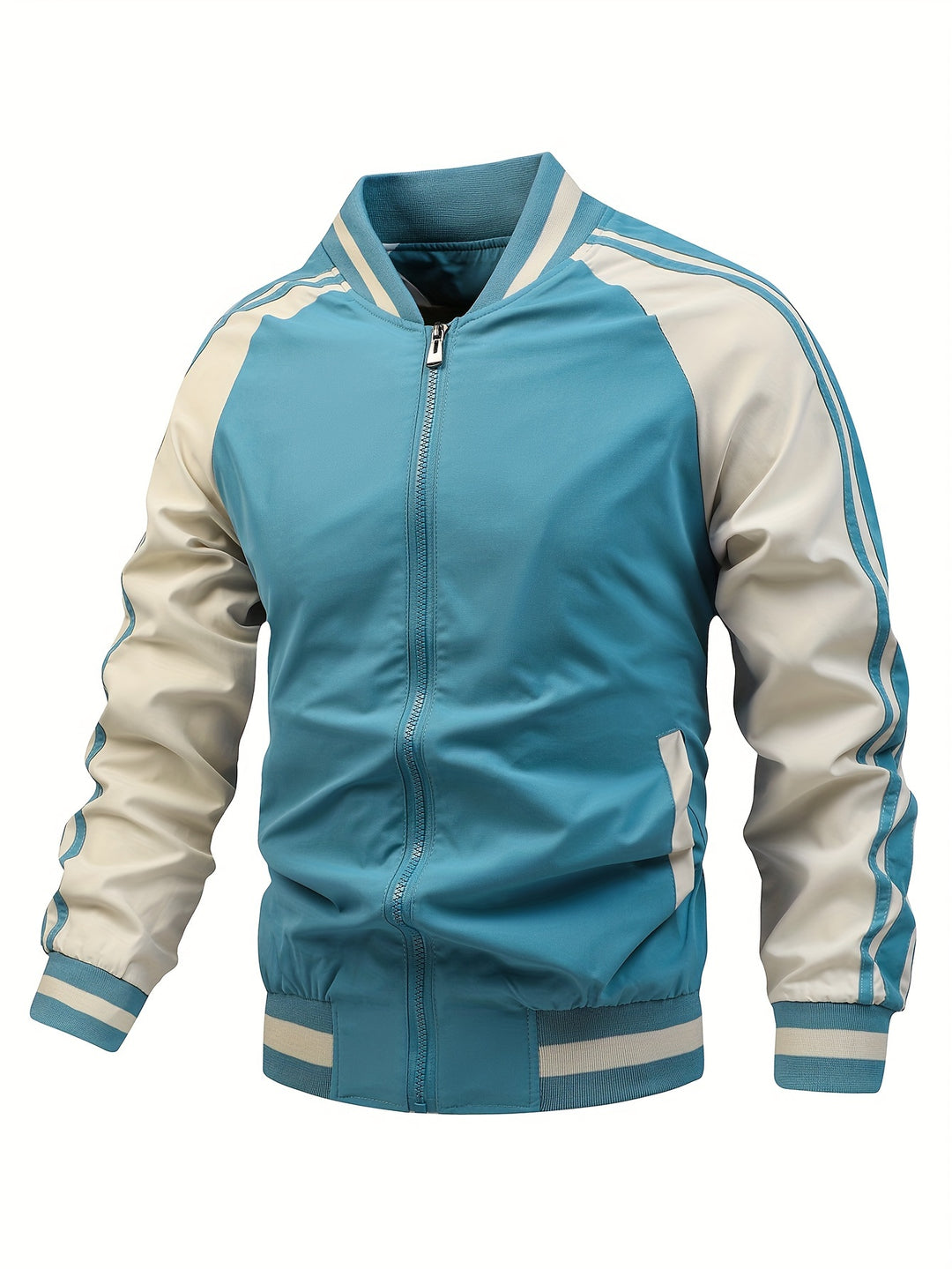 Heren Sportjack | Grafisch Kleurblok Design | Licht & Comfortabel |  Alle Seizoenen