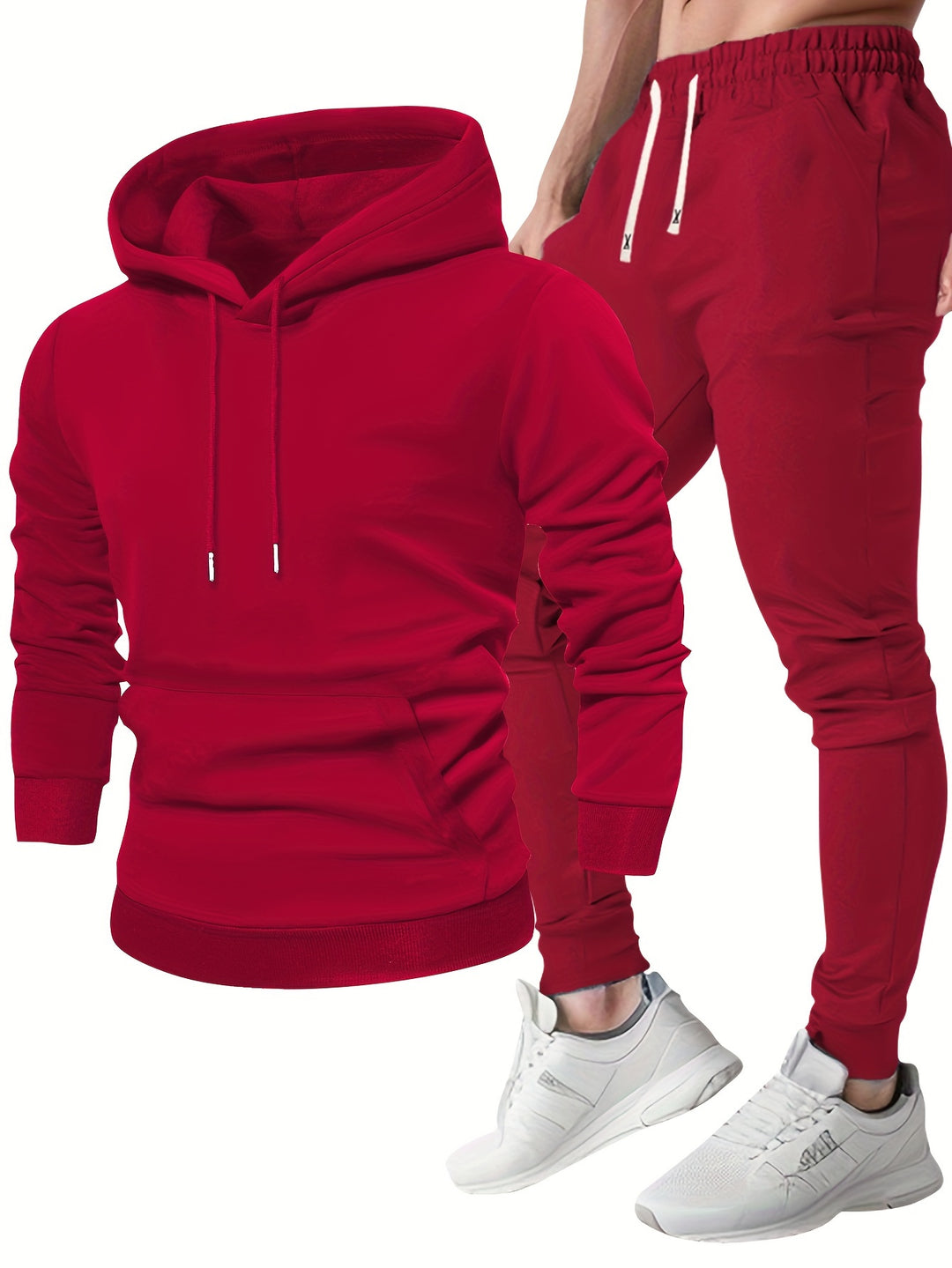 Heren Sportset | Hoodie & Joggingbroek | Comfortabel & Ademend | Lente & Herfst