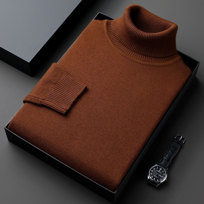 Truien Heren | Luxe Coltrui | Sweater met Fijngebreide & Zachte Textuur