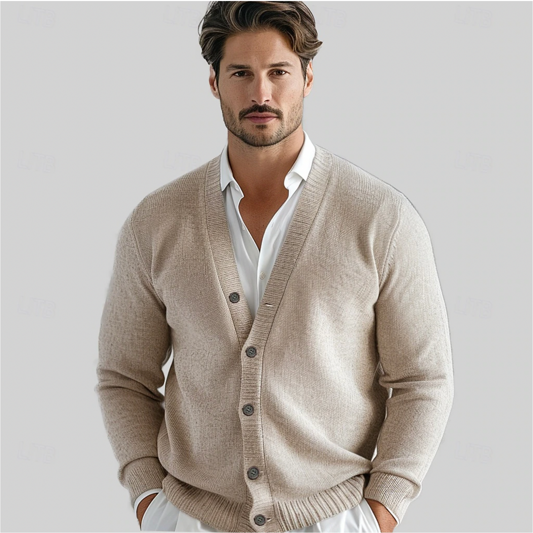 Heren Vest ClassicKnit – Tijdloos gebreid vest met V-hals en knoopsluiting