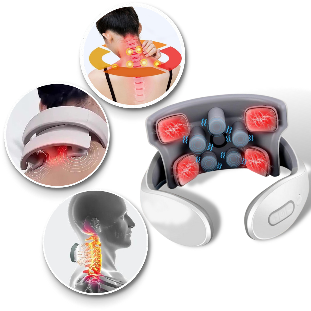 Vier Hoofd Verlichting Nek- en Schoudermassager