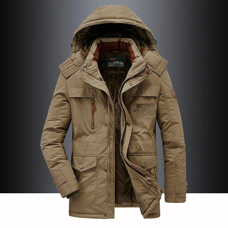 Casual Quilted Parka Jacket for Men