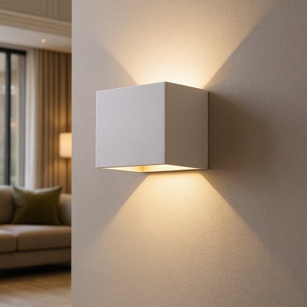 Draadloze wandlamp voor binnen en buiten | LED wandlamp met accu en sensor in zwart en wit