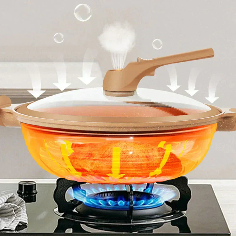 Multifunctionele Wokpan met Antiaanbaklaag - CookFlex