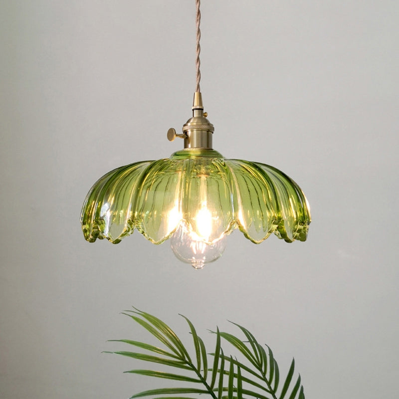 Vintage bloemen hanglamp