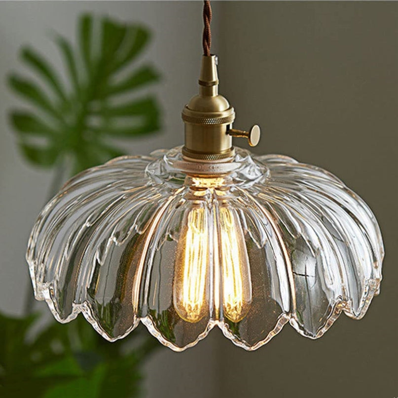 Vintage bloemen hanglamp