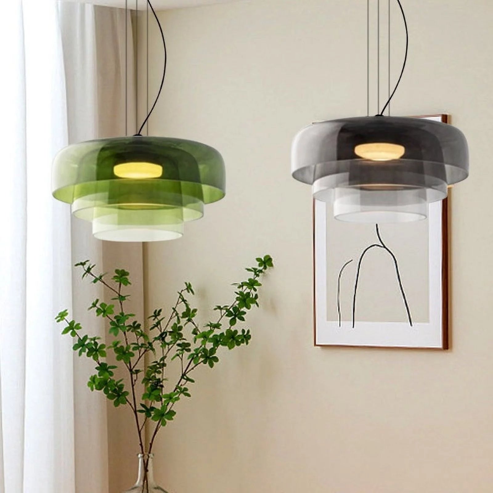 Noordse Glazen Hanglamp