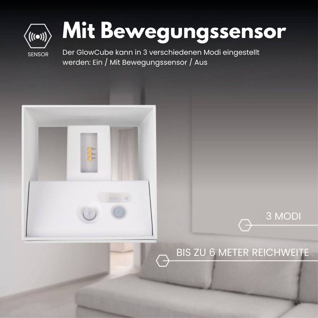 Draadloze wandlamp voor binnen en buiten | LED wandlamp met accu en sensor in zwart en wit