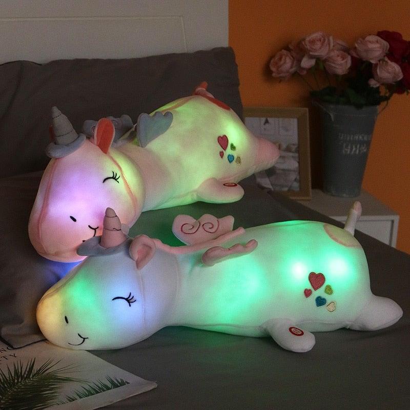 Lunacorn Verlichte Eenhoorn Pluche Knuffel met Regenboog LED's voor Kinderen
