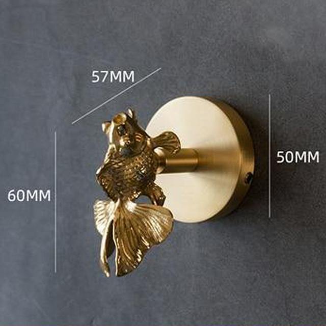 Gouden Messing Wandhaken – Handgemaakte Dierontwerpen voor Stijlvolle Wanddecoratie