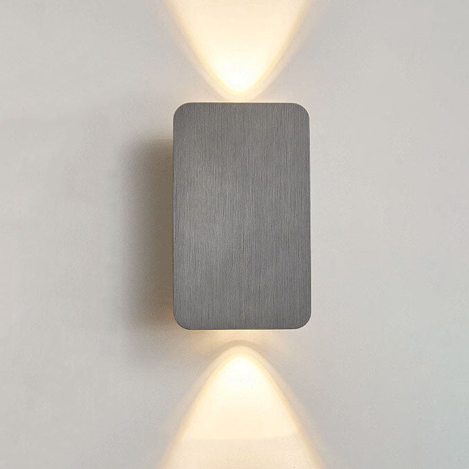Noordse Minimalistische Glazen Rechthoekige LED Wandlamp 2-Licht