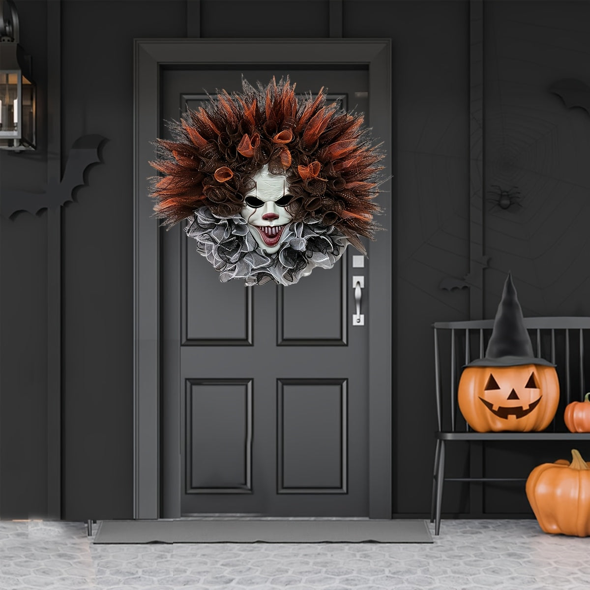 Halloween Eng Clown Deur Krans