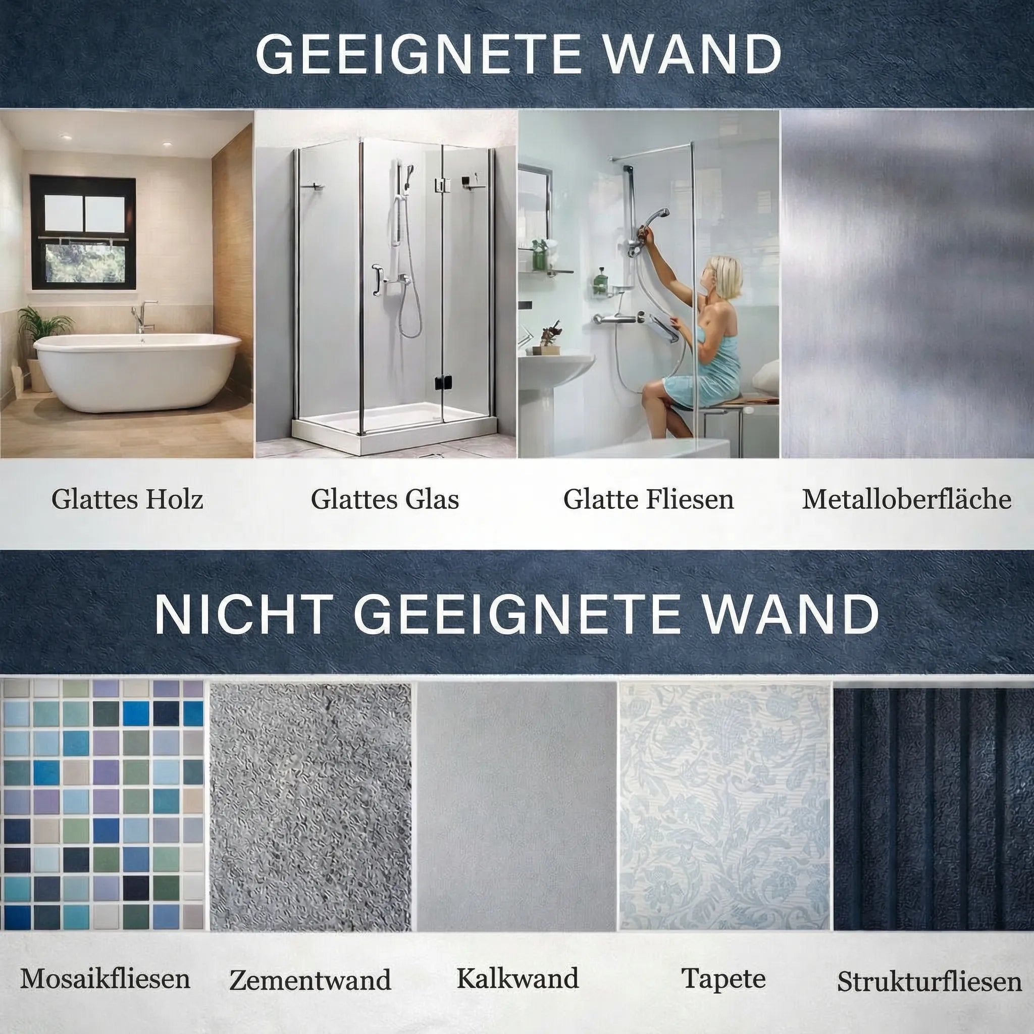 Steunhandgreep voor douche, bad of toilet met zuignap | Badhandgreep voor senioren zonder boren | GripSicher