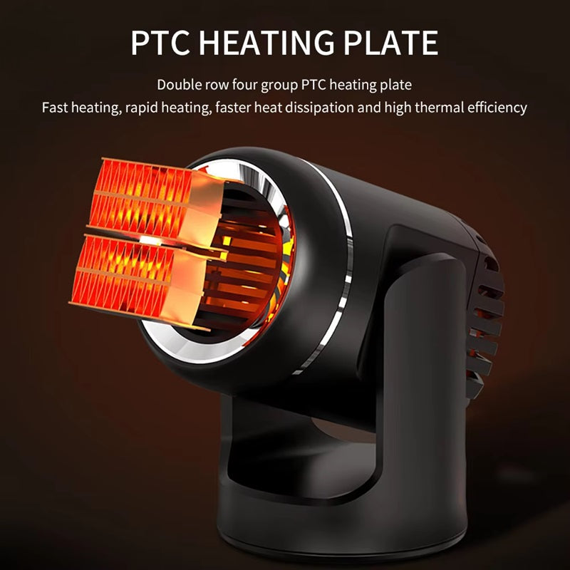 12V Autoverwarming – Draagbare Autoheater met 360° Rotatie & Beveiliging