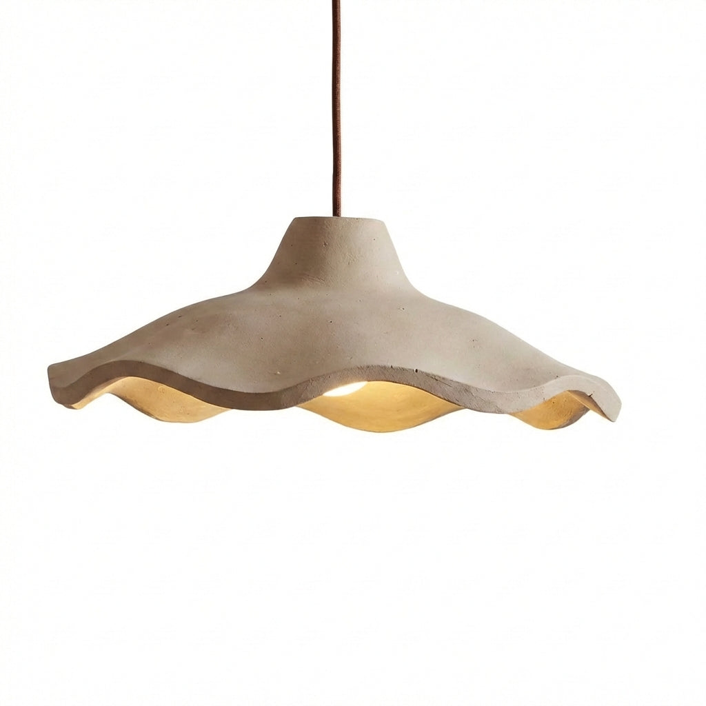 Japanse Vintage Cement Bloem Pendelverlichting | 1-Licht