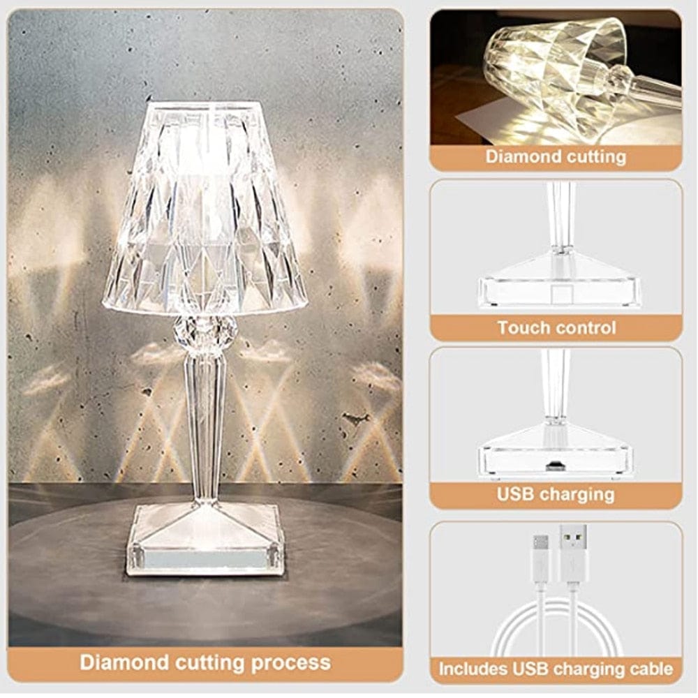 LED Kristal Tafel lamp | Elegante Diamant Ontwerp
