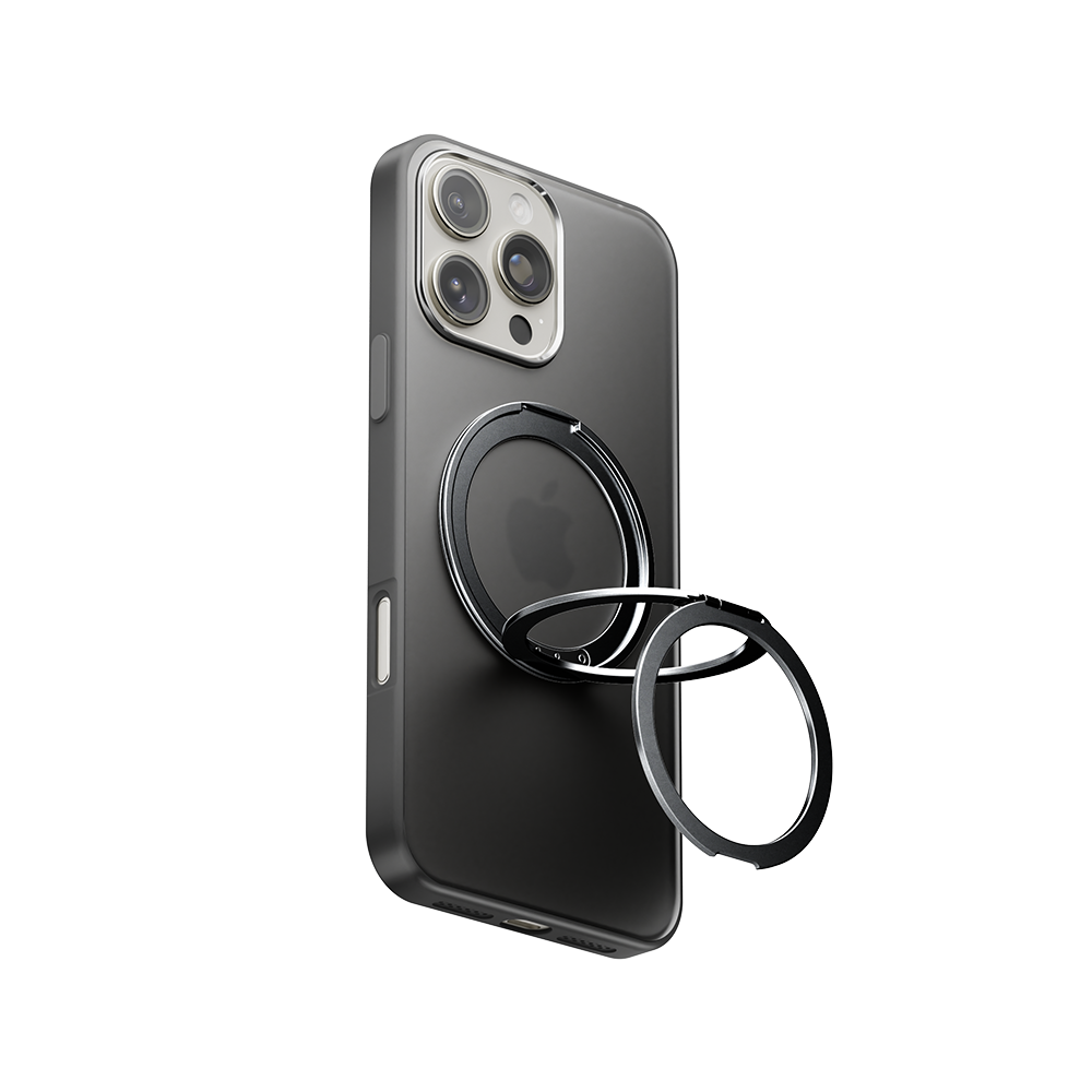 LuxuraGrip Tri-Fold MagSafe Stand | Elegante 3-in-1 telefoonring, standaard en grip voor ultiem gemak
