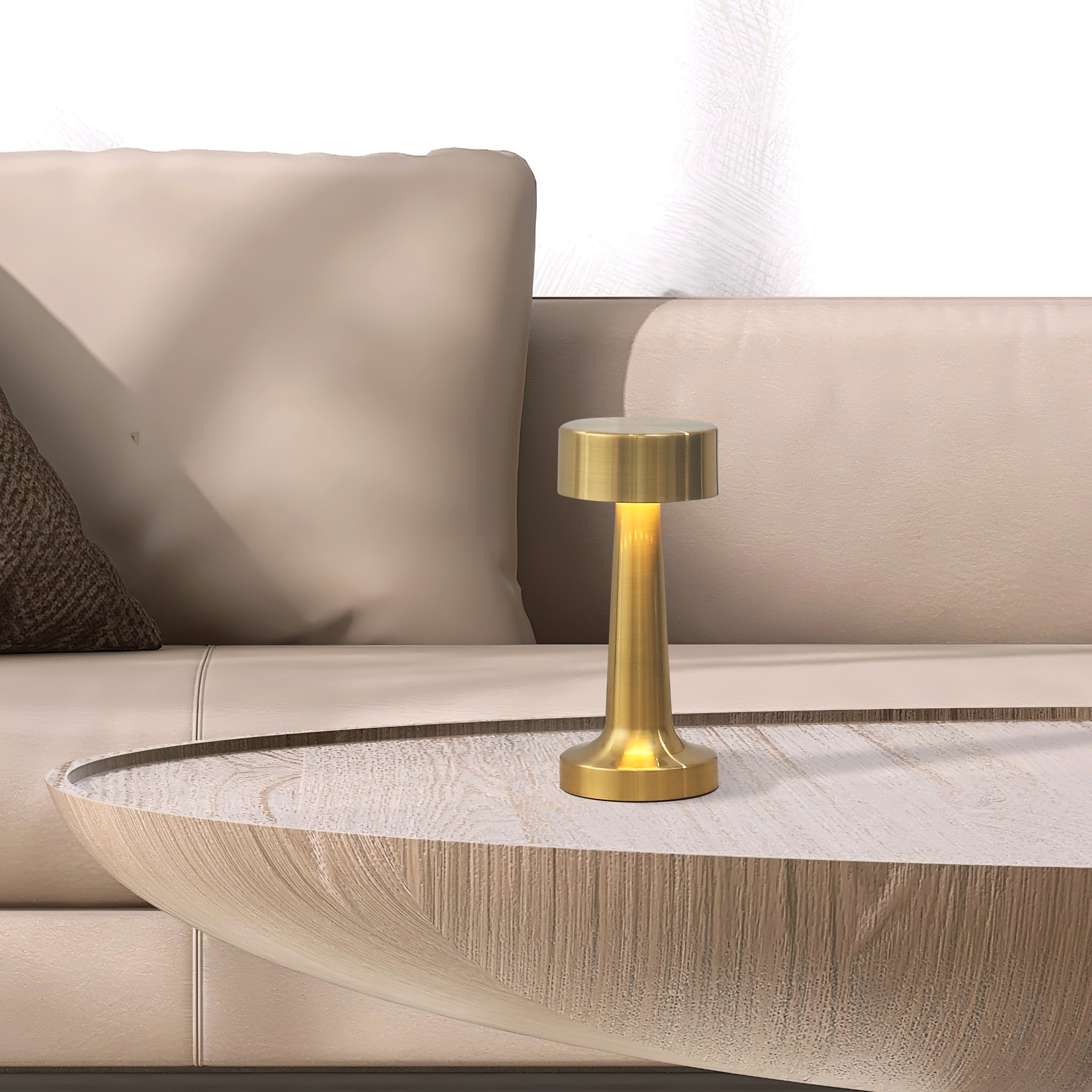 Verona LED Draadloze Tafel lamp Messing